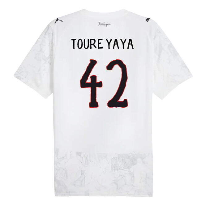 2025-20 Manchester City Official Home Soccer Jersey Toure Yaya #42 ...