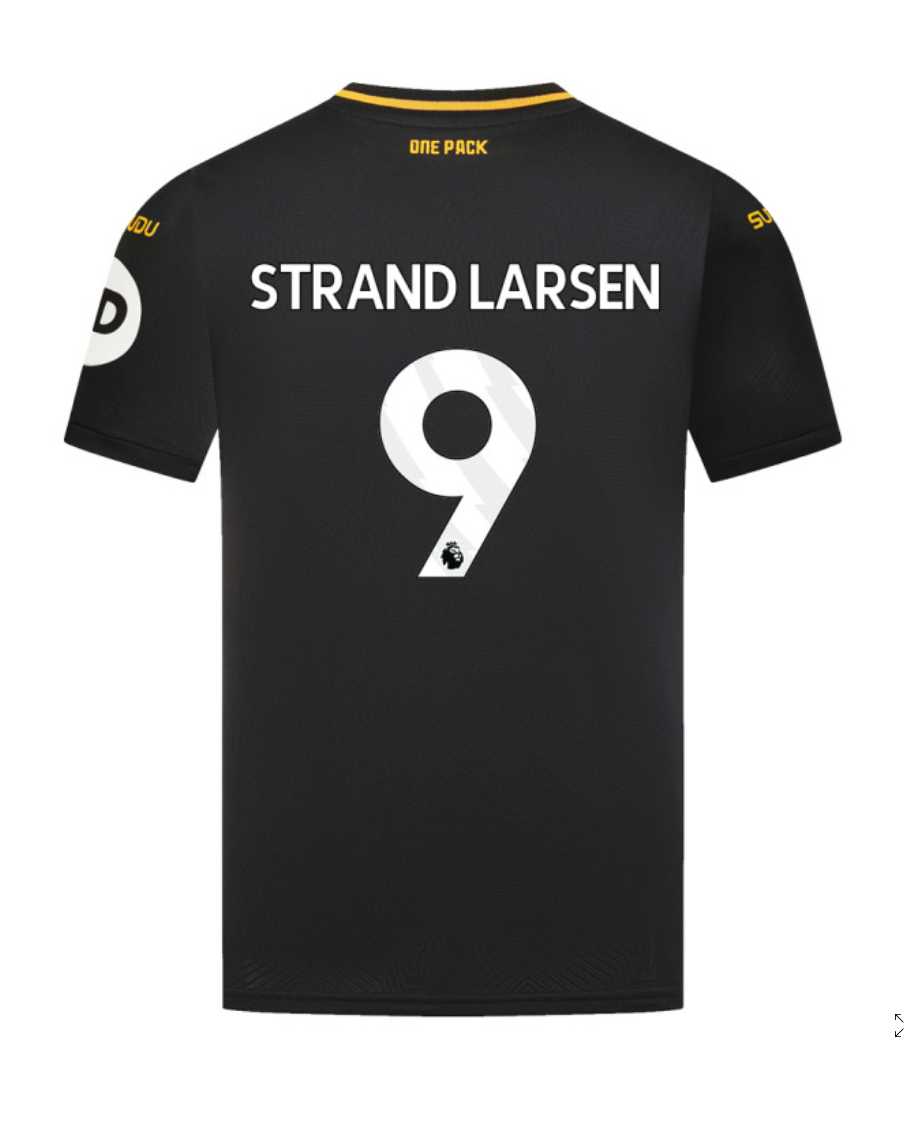 2024-25 Wolverhampton Wanderers Away Jersey - STRAND LARSEN #9 STRAND LARSEN