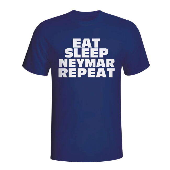 Eat Sleep Neymar Repeat T-shirt (navy) Jersey - Fan - Match- ClubPride