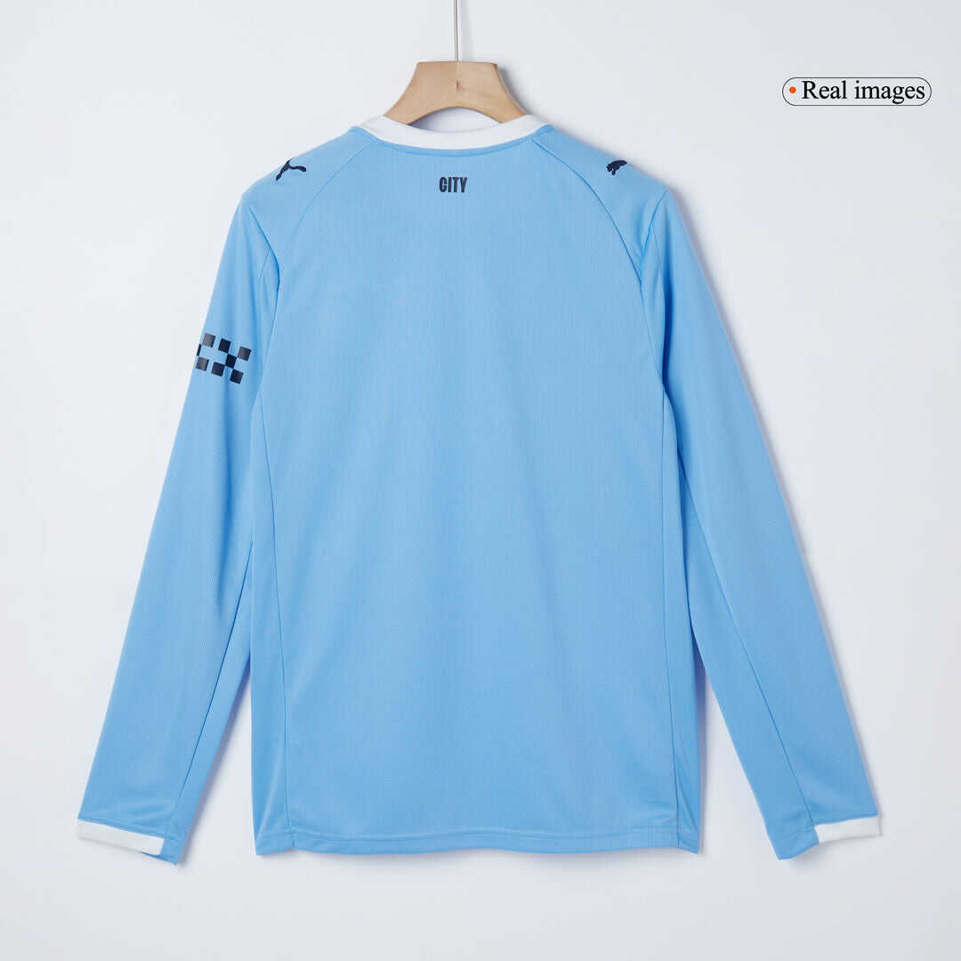Manchester City Home Long Sleeve Soccer Jersey 2025/26