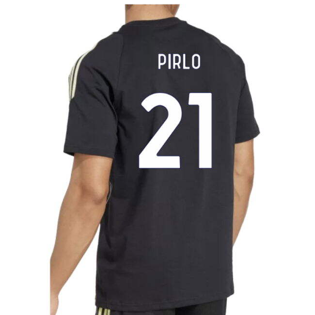 2025-2026 Juventus Training Tee (Black) (Pirlo 21)