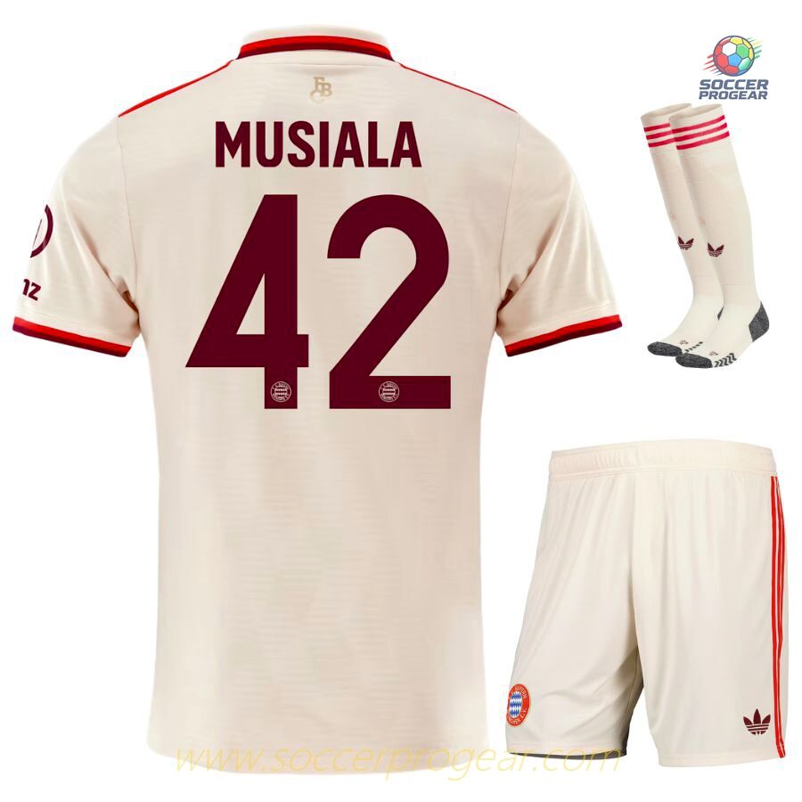 Bayern Munich Third Youthren's Soccer Uniform Football Jersey 2024/25 Collection Musiala