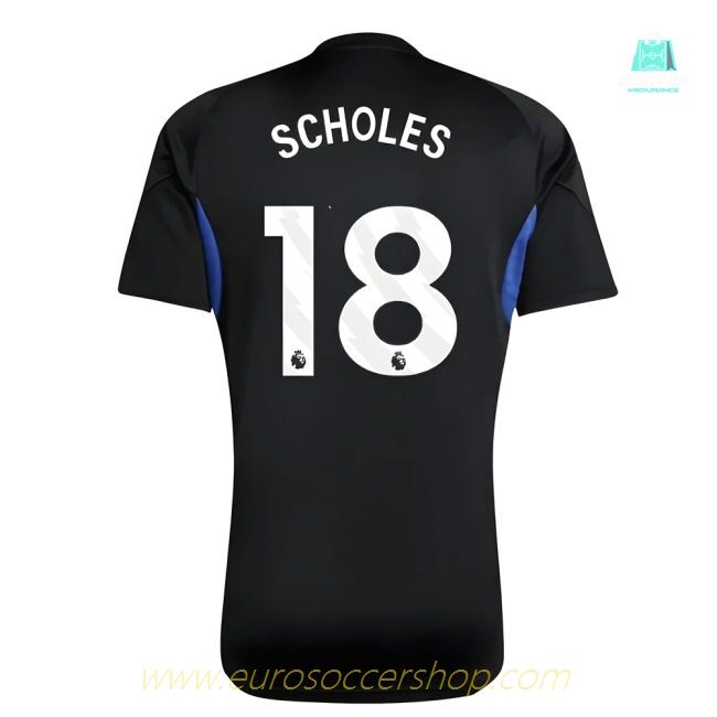 2025-2026 Man Utd EU Training Jersey (Black) - Kids (Scholes 18)