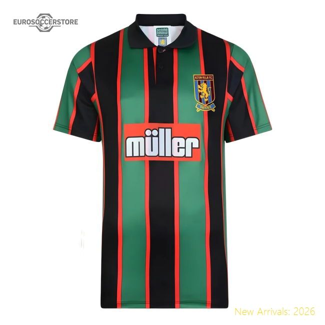 Official Score Draw Aston Villa 1994 Away Retro Shirt (your Name)