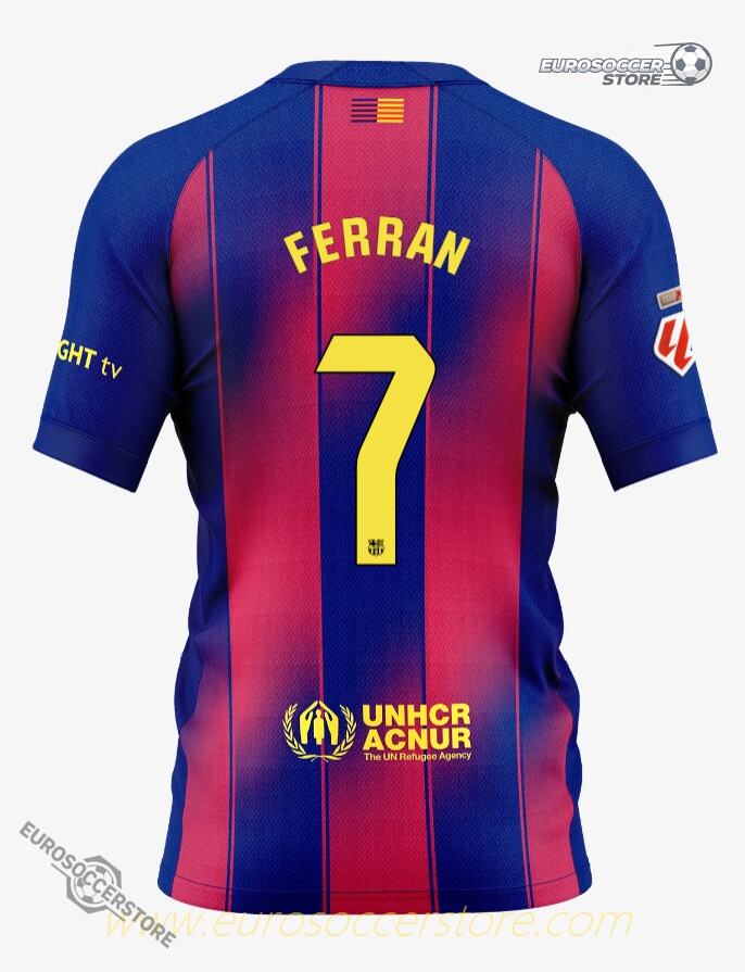 Barcelona and Ed Sheeran Collaborative El Clásico FERRAN 7 Jersey for the 25-26 Season