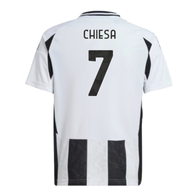 Durable Material Juve Juventus Home Shirt Kids Chiesa #7 2024-2025...