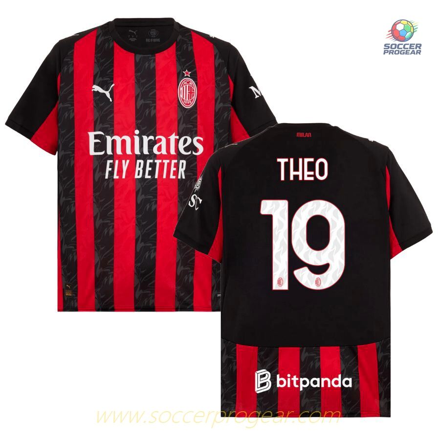 AC Milan Home Football Jersey 2025-26 Edition Theo