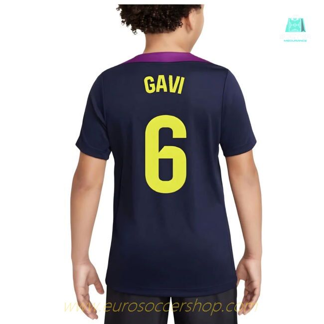2025-2026 Barcelona Strike Training Shirt (Purple) - Kids (Gavi 6)