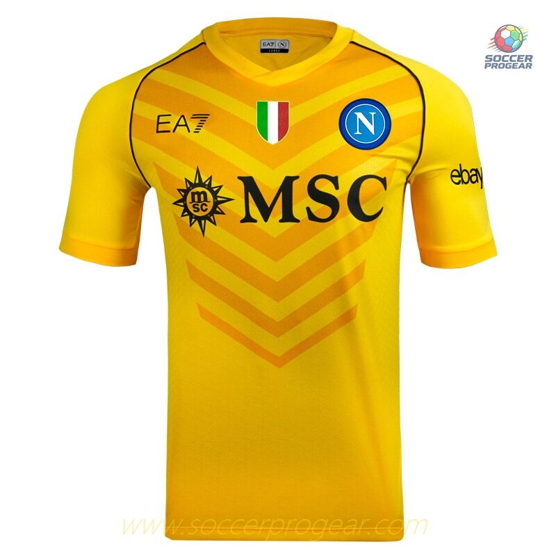 NAPLES Calcio Serie A JERSEY 2023 2024 YELLOW GOALKEEPER