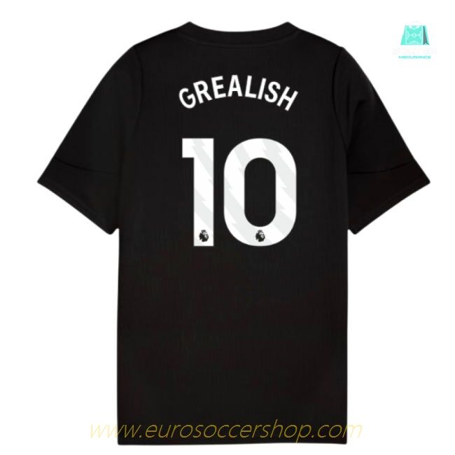 2025-2026 Man City Training Jersey (Black) - Kids (Grealish 10)