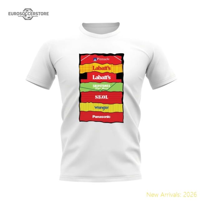 High-quality Nottingham Forest Shirt Sponsor History T-shirt (white)