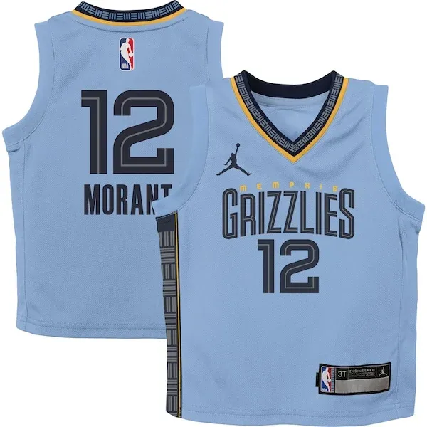Ja Morant MEM Jersey - exclusive authentic-jersey - Blue workout