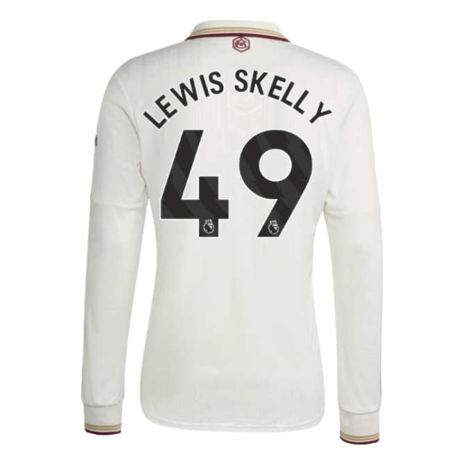 2025-2026 Arsenal Long Sleeve Third Shirt (Lewis Skelly 49)