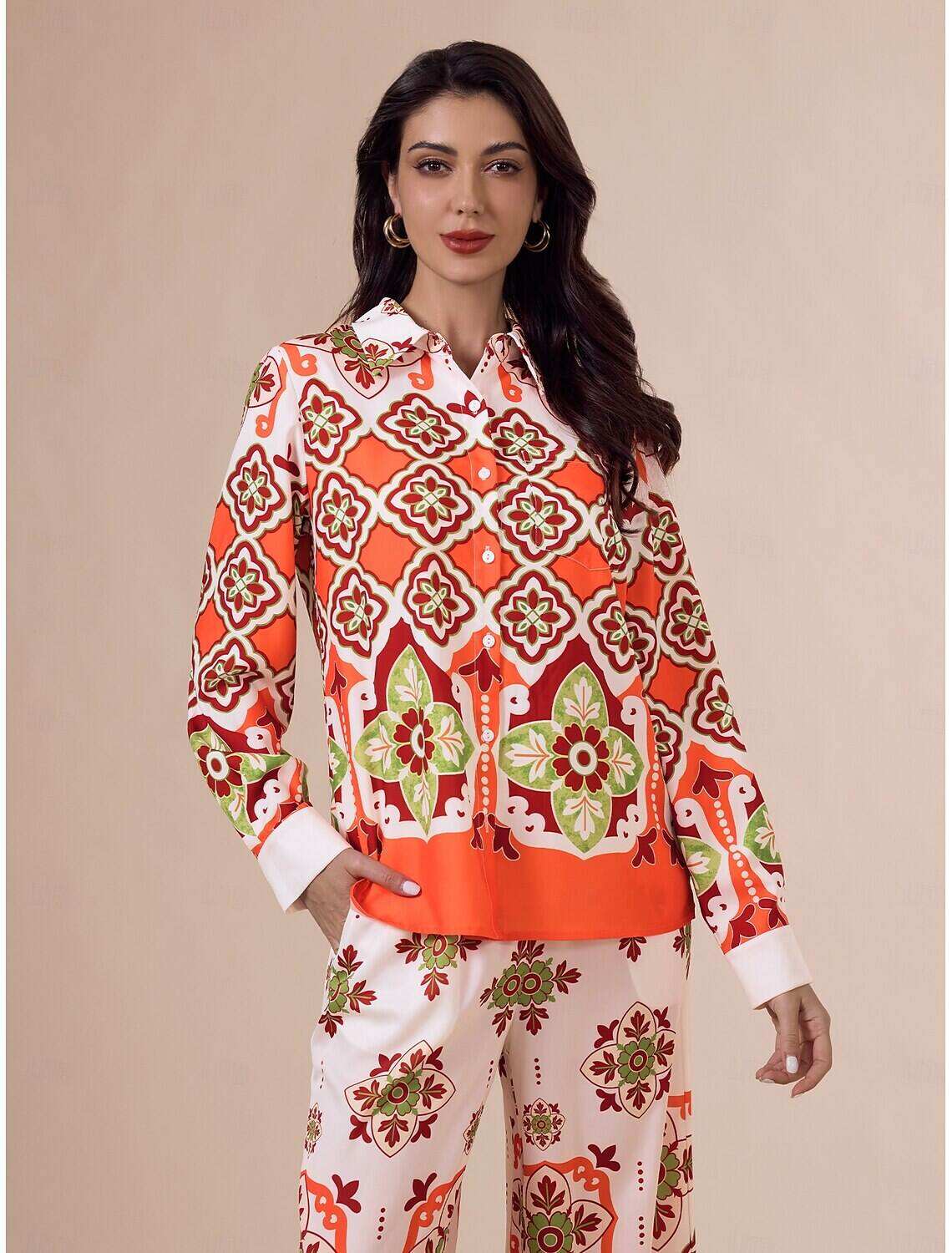 Satin Boho Double Slit Crew Neck Sleeveless Tank Top