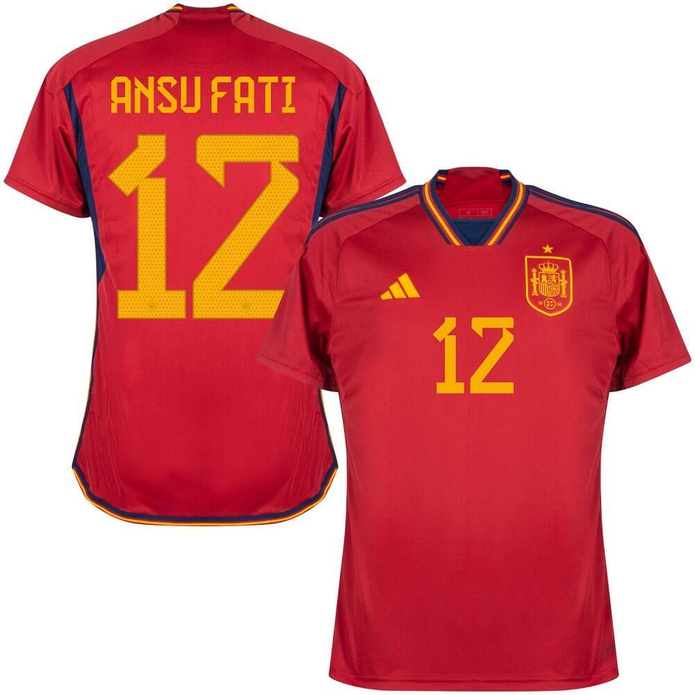 SPAIN HOME JERSEY WORLD CUP 2022 ANSU FATI
