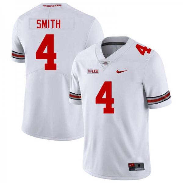Team Leader Men Ohio State Buckeyes #4 Jeremiah Smith White Jersey