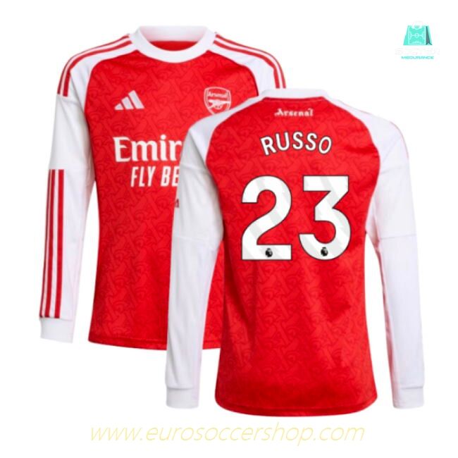 2025-2026 Arsenal Long Sleeve Home Shirt (Kids) (Russo 23)