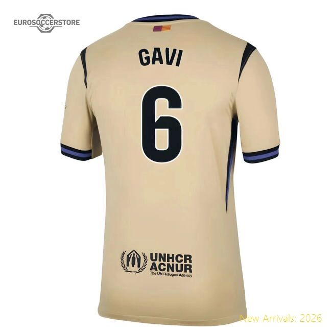 First-class Barcelona Away Gavi Jersey 2025-2026 Breathable