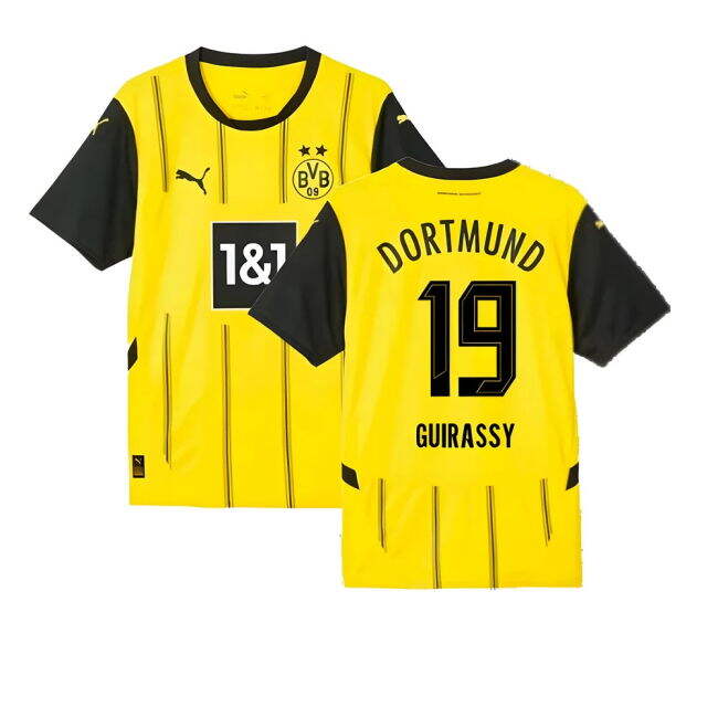 2024-2025 BVB Home Retro Shirt (Guirassy 19) Quick Dry Stretch Fabric