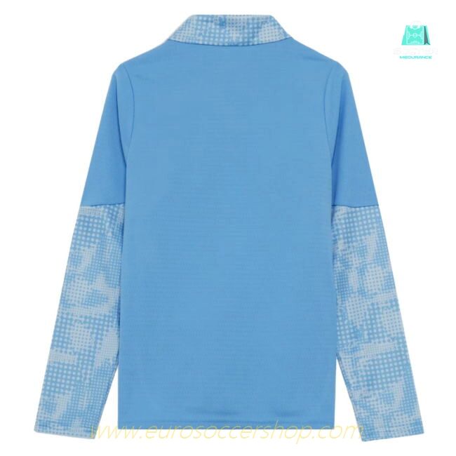 2025-2026 Man City Training 1/4 Zip Top (Light Blue) - Kids