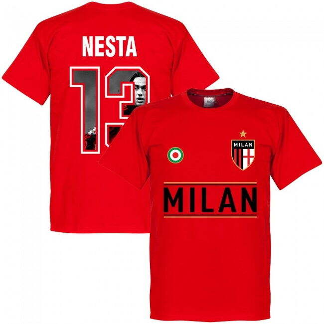 Rossoneri Fan T-shirt Milan Nesta #13 2024-2025 Season Value For (v8)