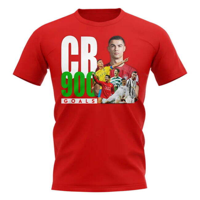 Cristiano Ronaldo 900 Goals T-Shirt (Red) Oranje Authentic