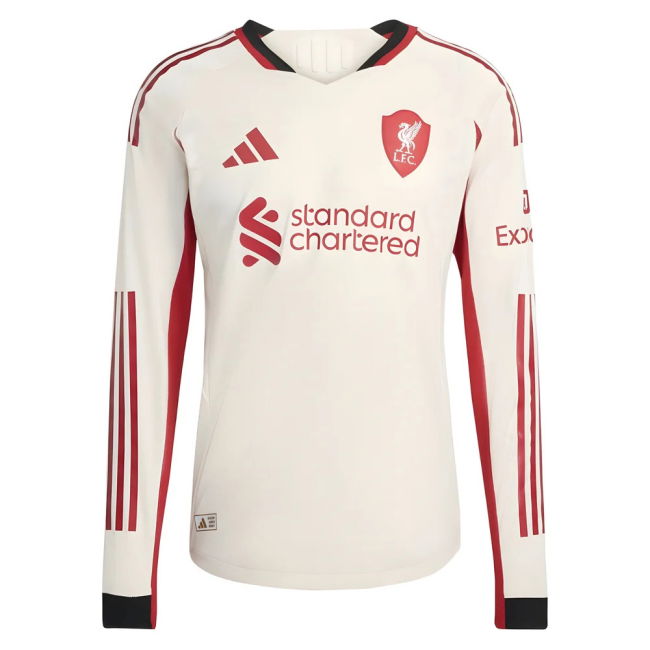 2025-2026 Liverpool Authentic Long Sleeve Away Shirt