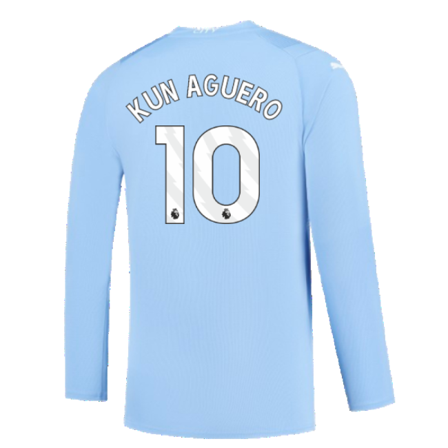 Authorized Manchester City 2023-2024 Puma Home Long Sleeved Shirt (...