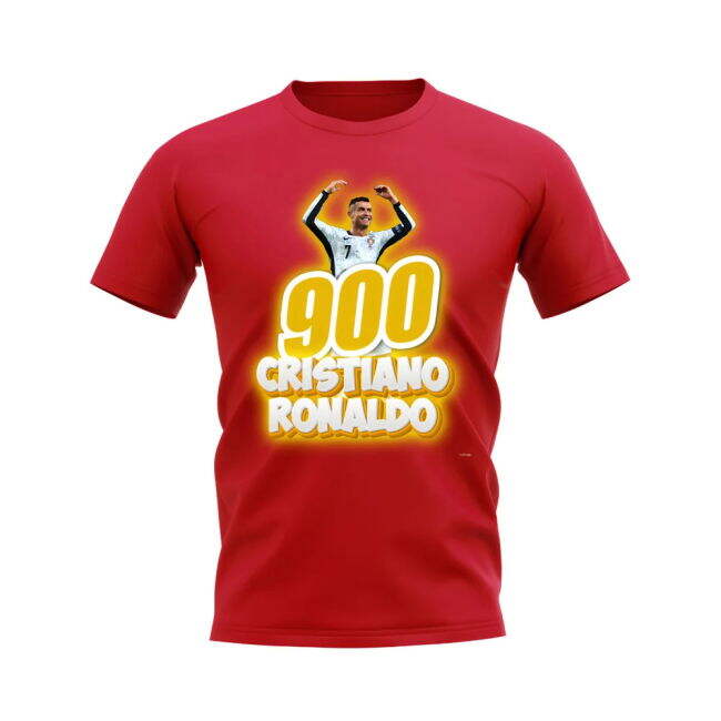 Cristiano Ronaldo 900 Career Goals T-Shirt (Red)