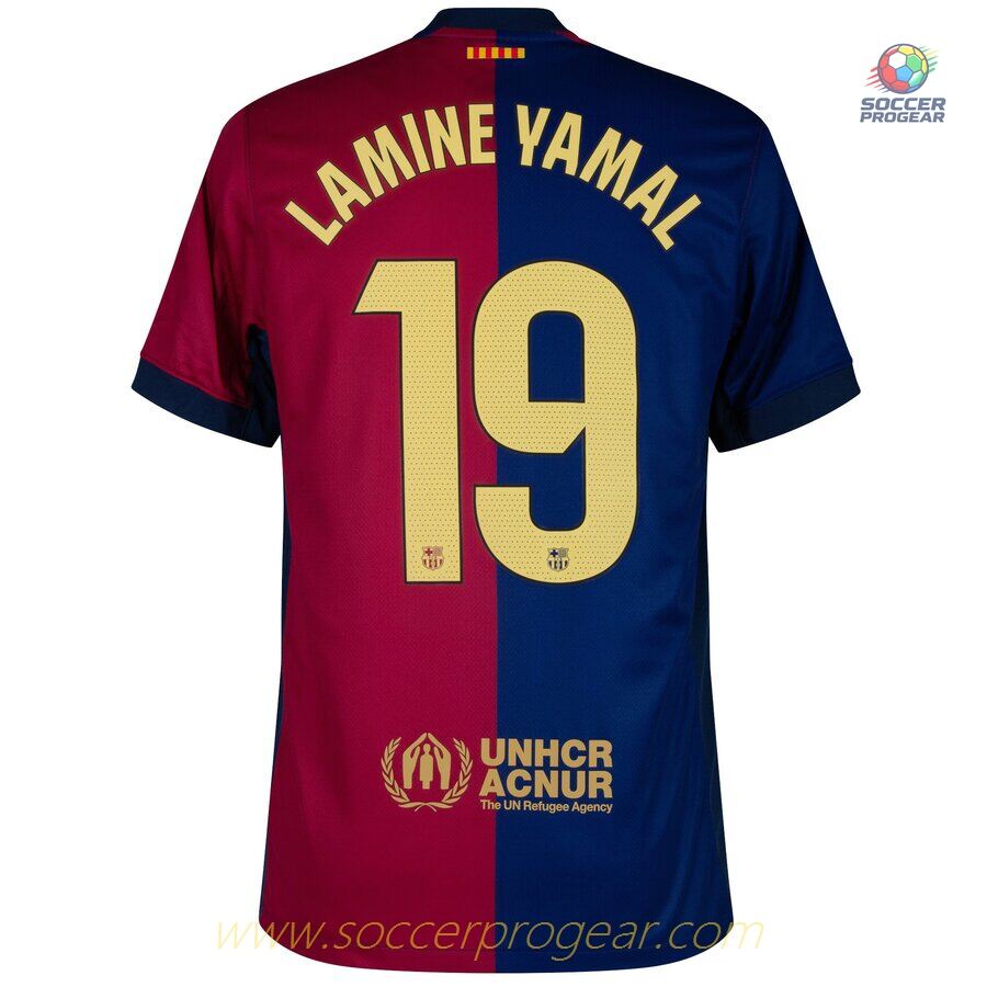 Barca Home Children Soccer Team Shirt 2024-25 Edition Lamine Yamal New Sponsor