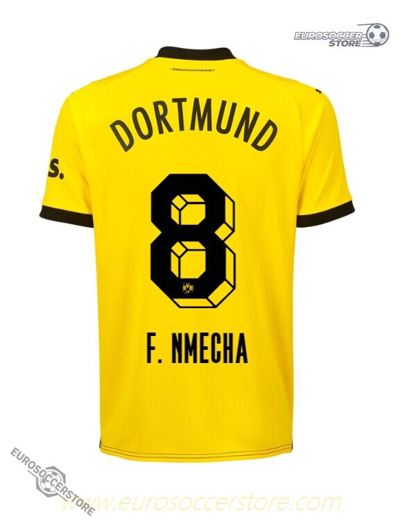 Borussia Dortmund F. Nmecha Number 8 Home Football Jersey for the 23-24 Season
