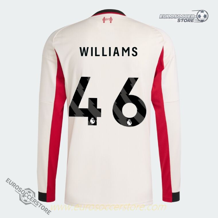 Away Long Sleeve Jersey of Liverpool, WILLIAMS 46 Edition for the 25-26 Season