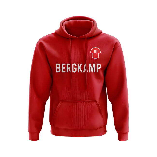 Dennis Bergkamp Arsenal Number Hoody (Red)