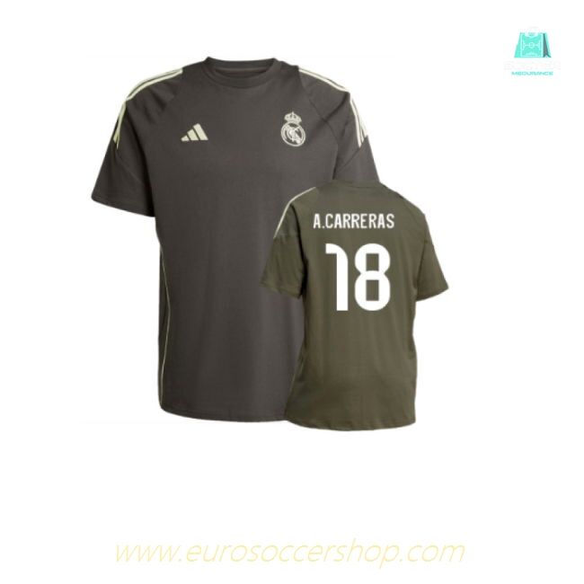 2025-2026 Real Madrid Training Tee (Utility Grey) (A.Carreras 18)