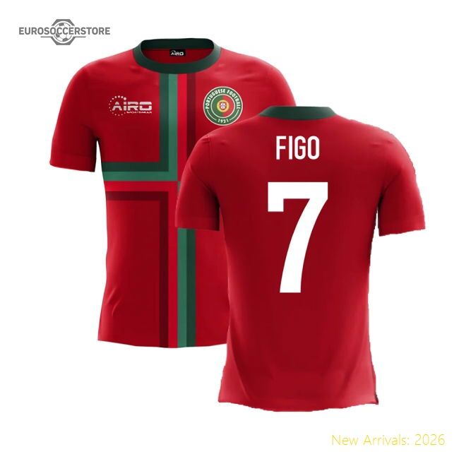 Official Figo Portugal Jersey - Polyester Athletic Comfort