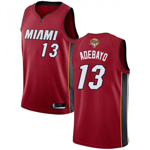 Nike Heat #13 Bam Adebayo Red 2023 NBA Finals Patch Swingman Statement Edition Jersey