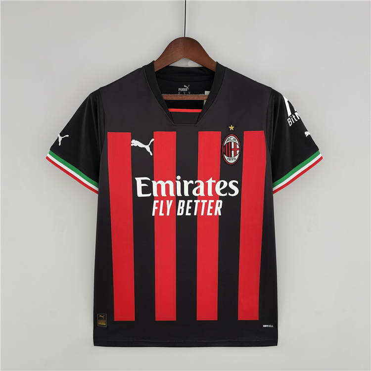 AC Milan 2223 Home Red Soccer Jersey Football Shirt - Official