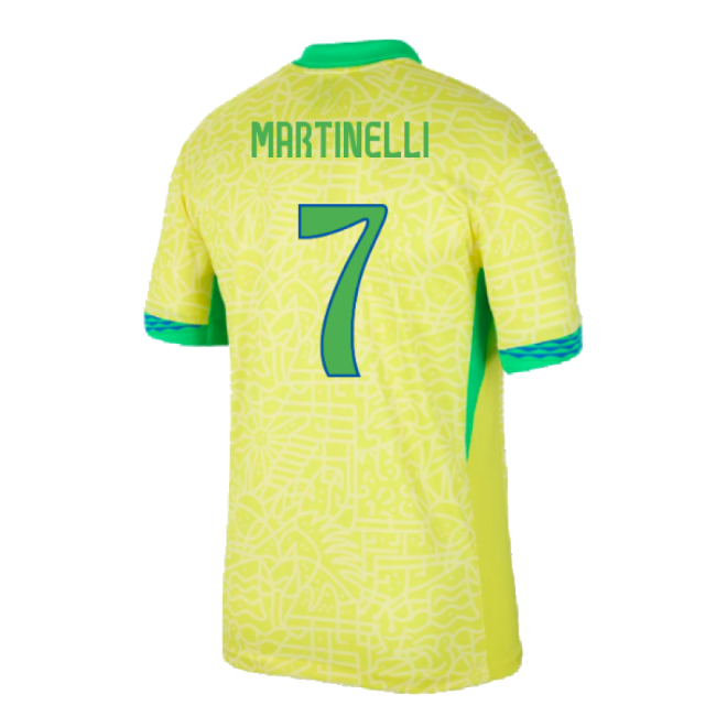 Authentic 2024-2025 Brazil Home Shirt (Martinelli 7) World