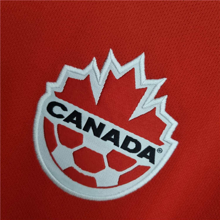 Breathable Canada World Cup 2022 Home Red Soccer Jersey Soccer Shirt