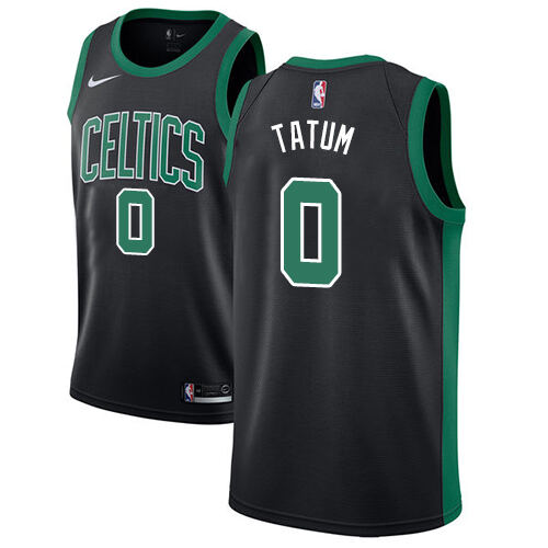 BOS #0 Jayson Tatum Durable 2024 Statement NBA Jersey - Black Swingman