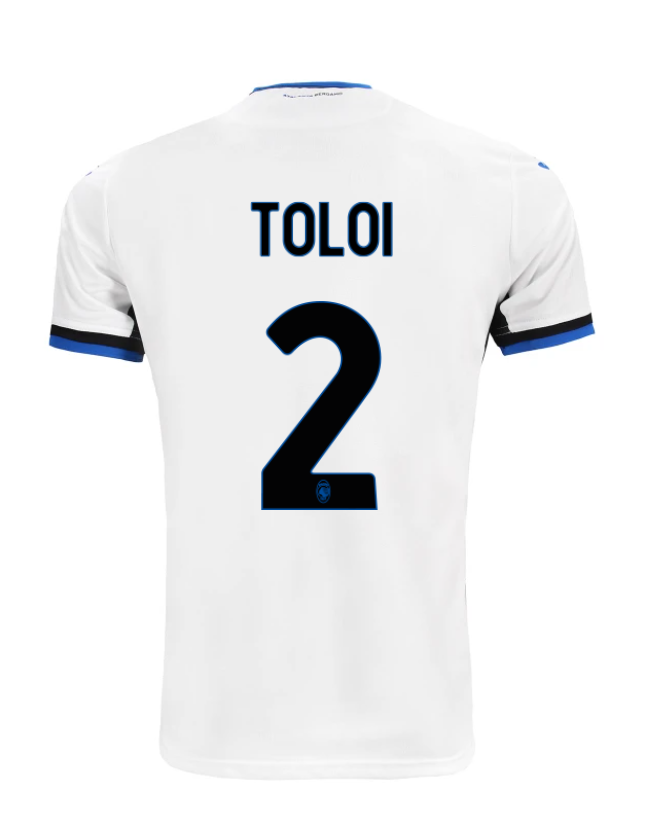 Atalanta's 24-25 Away Jersey Featuring TOLOI #2