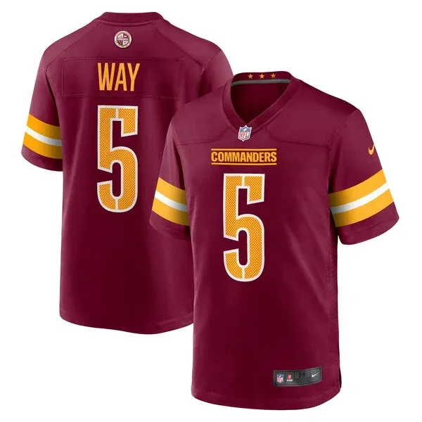 Performance None Game Jersey - Premium Burgundy NFL Fan Jersey | Ga...
