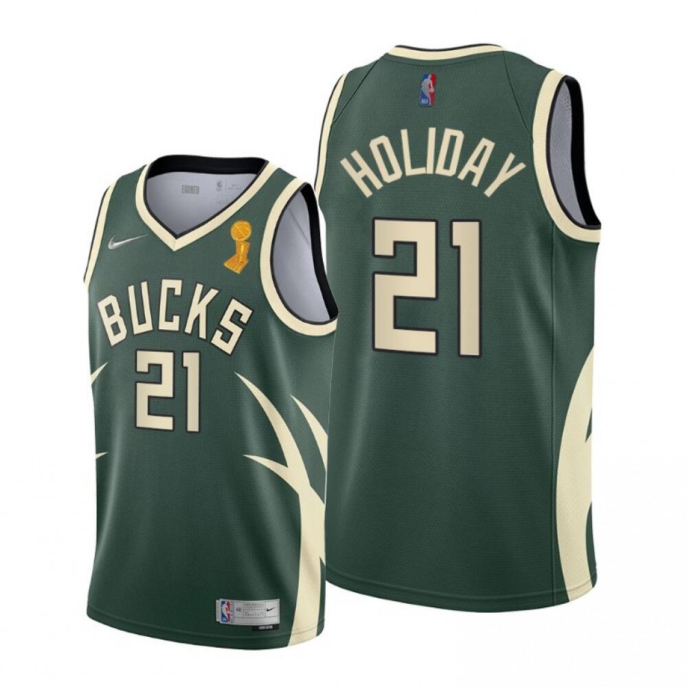 Fan Favorite Contemporary Men's Bucks #21 Jrue Green Basketball Jersey