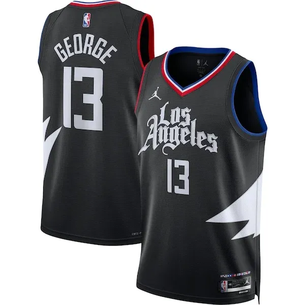 Paul George LAC Pro-Grade Swingman Jersey - Black - Licensed Product