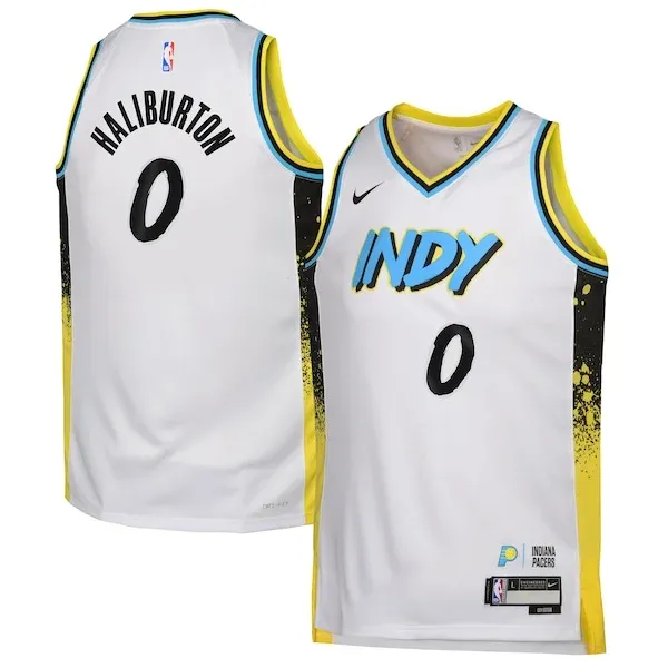 Tyrese Haliburton IND Pro-Grade Swingman Jersey - White - Fan Favorite