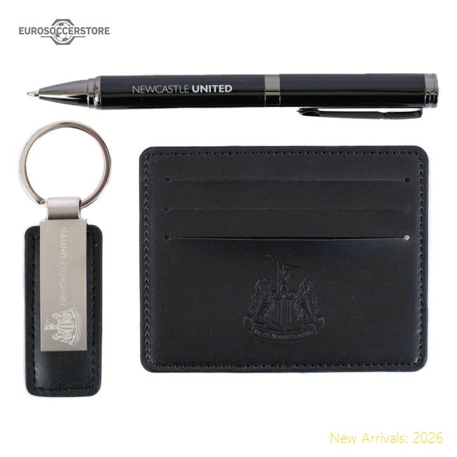 Premium Newcastle United Fc Leather Wallet Fob  Pen Set