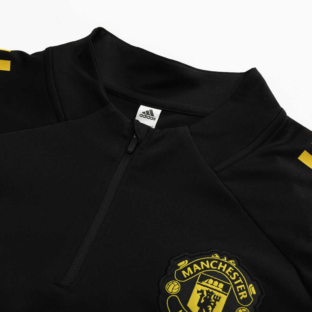 Manchester United 1/4 Zip Tracksuit 2025/26 Kids Black