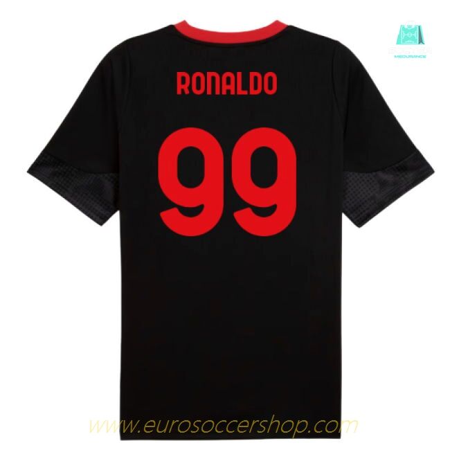 2025-2026 AC Milan Training Jersey (Black) (Ronaldo 99)