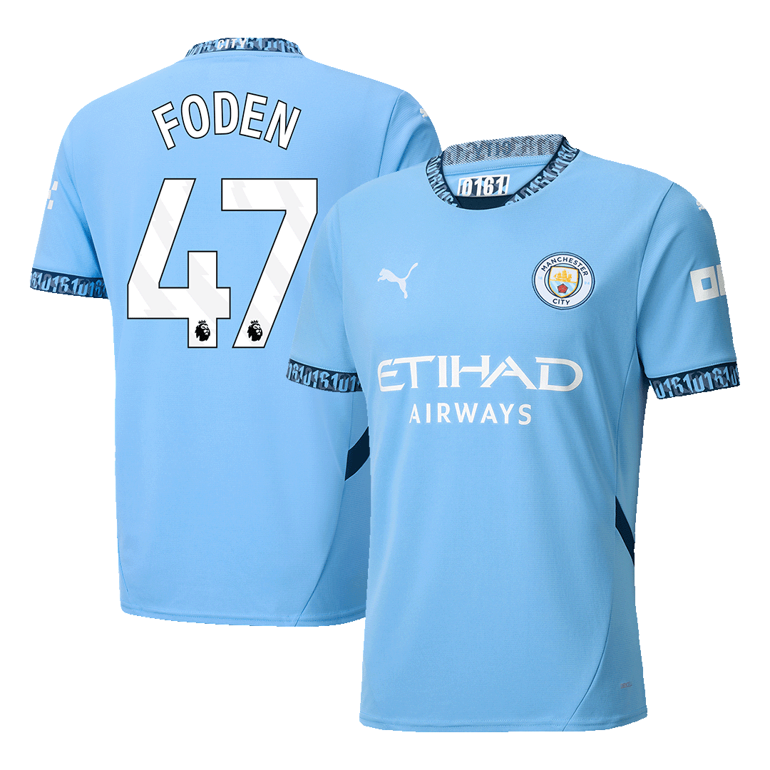 FODEN #47 Manchester City Home  Soccer Jersey 2024/25 Authentic Kit