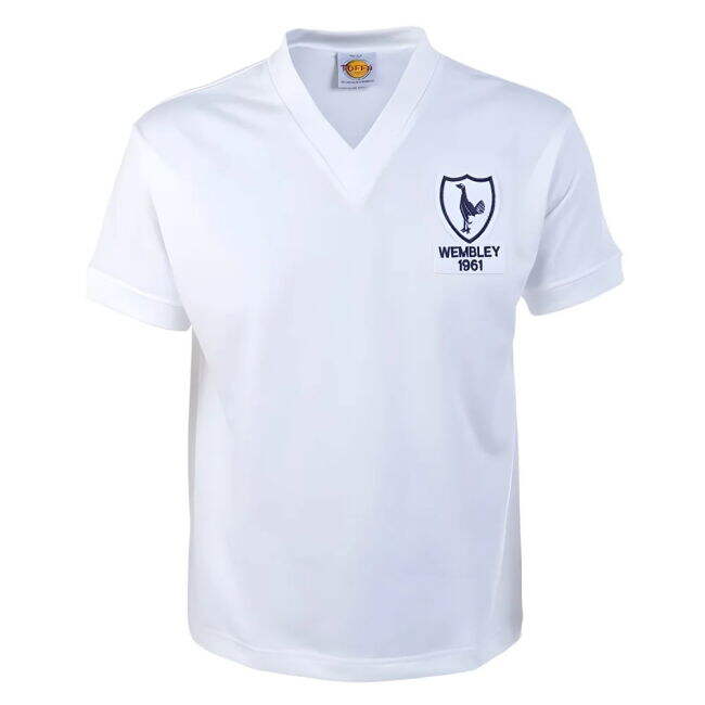 Spurs Official Tottenham Hotspur 1961 Wembley Retro Football Shirt